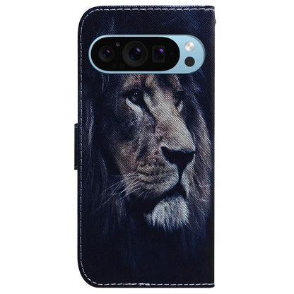 For Google Pixel 9 Pro Mobile Phone Leather Case Pattern Printing Stand Shell