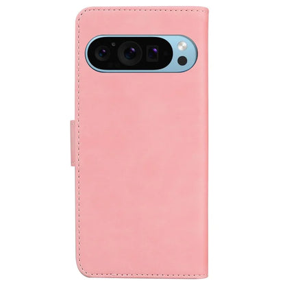 For Google Pixel 9 Pro Cover PU Leather Case Pure Color Wallet Cover Protective Phone Stand