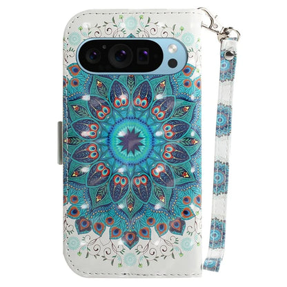 For Google Pixel 9 Pro Phone Case Pattern Printing Leather Flip Cover with Strap