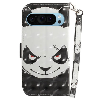 For Google Pixel 9 Pro Phone Case Pattern Printing Leather Flip Cover with Strap