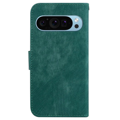 For Google Pixel 9 Pro Case Cute Tiger Imprint Leather Wallet Drop-proof Phone Cover