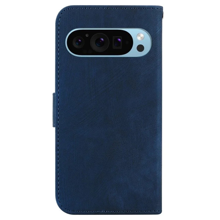 For Google Pixel 9 Pro Case Cute Tiger Imprint Leather Wallet Drop-proof Phone Cover