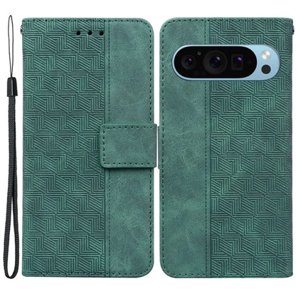 For Google Pixel 9 Pro Cell Phone Case Imprinted Leather Wallet Stand Shockproof Cover