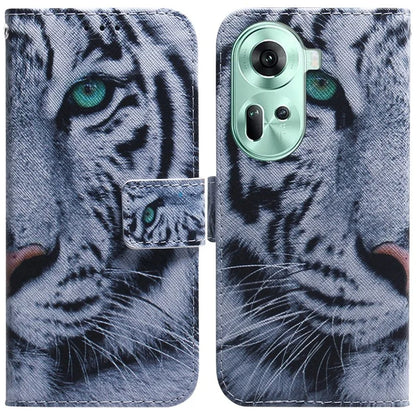 For Oppo Reno11 5G (Global) Wallet Case Pattern Printing Mobile Phone Leather Shell