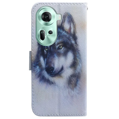For Oppo Reno11 5G (Global) Wallet Case Pattern Printing Mobile Phone Leather Shell