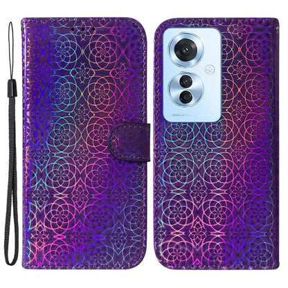 For Oppo Reno11 F 5G / F25 Pro 5G PU Leather+TPU Phone Case Dazzling Flower Wallet Cover