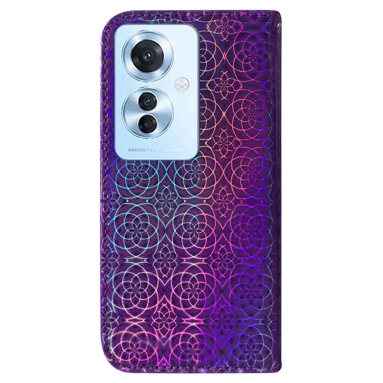 For Oppo Reno11 F 5G / F25 Pro 5G PU Leather+TPU Phone Case Dazzling Flower Wallet Cover