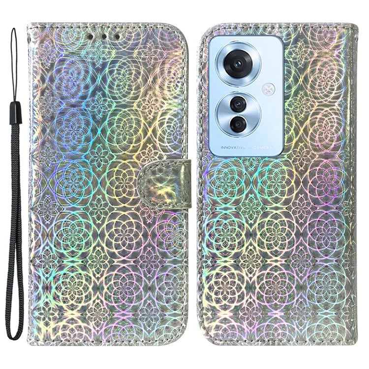 For Oppo Reno11 F 5G / F25 Pro 5G PU Leather+TPU Phone Case Dazzling Flower Wallet Cover
