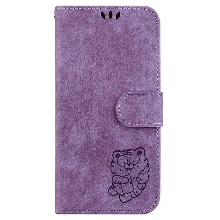 For Oppo Reno11 F 5G / F25 Pro 5G Cell Phone Case Lovely Tiger Imprinted Leather Anti-scratch Cover