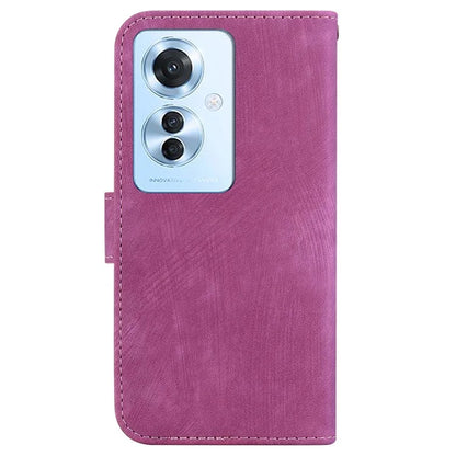 For Oppo Reno11 F 5G / F25 Pro 5G Cell Phone Case Lovely Tiger Imprinted Leather Anti-scratch Cover