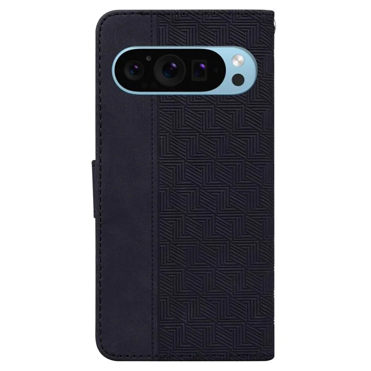 For Google Pixel 9 Case PU Leather Shockproof Imprinted Flip Phone Cover with Wallet Stand