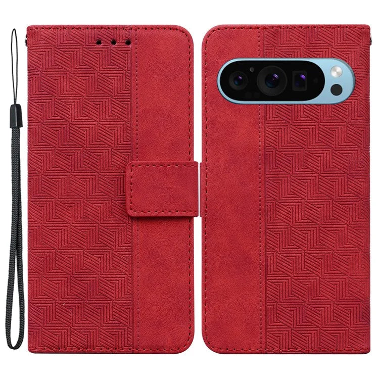 For Google Pixel 9 Case PU Leather Shockproof Imprinted Flip Phone Cover with Wallet Stand