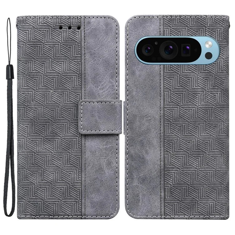 For Google Pixel 9 Case PU Leather Shockproof Imprinted Flip Phone Cover with Wallet Stand