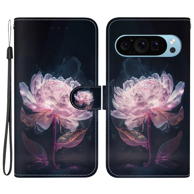 Stand Case for Google Pixel 9 , Pattern Printing PU Leather + TPU Phone Cover