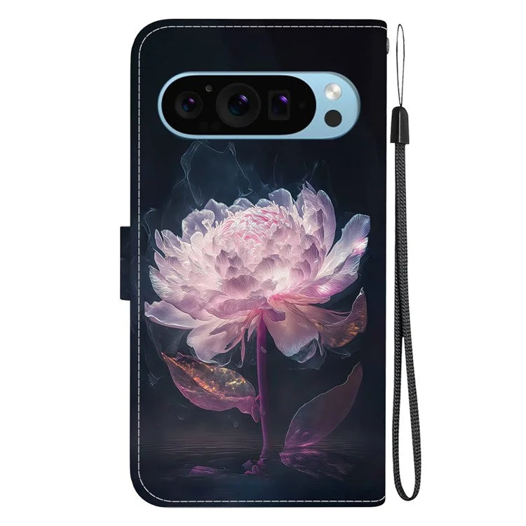 Stand Case for Google Pixel 9 , Pattern Printing PU Leather + TPU Phone Cover