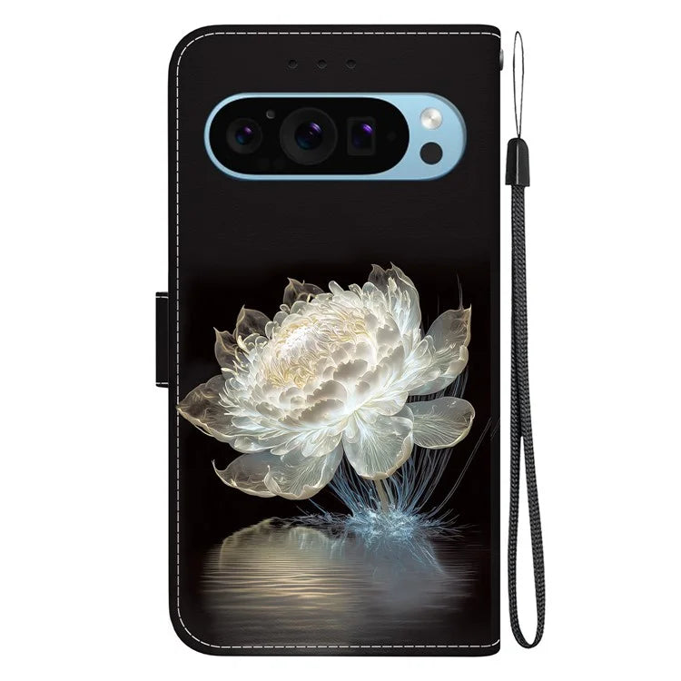 Stand Case for Google Pixel 9 , Pattern Printing PU Leather + TPU Phone Cover