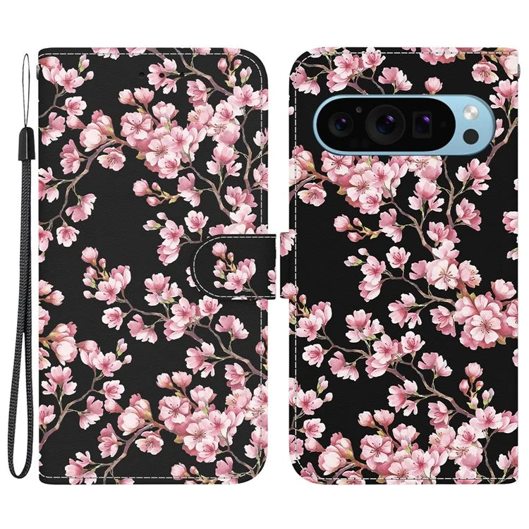 Stand Case for Google Pixel 9 , Pattern Printing PU Leather + TPU Phone Cover