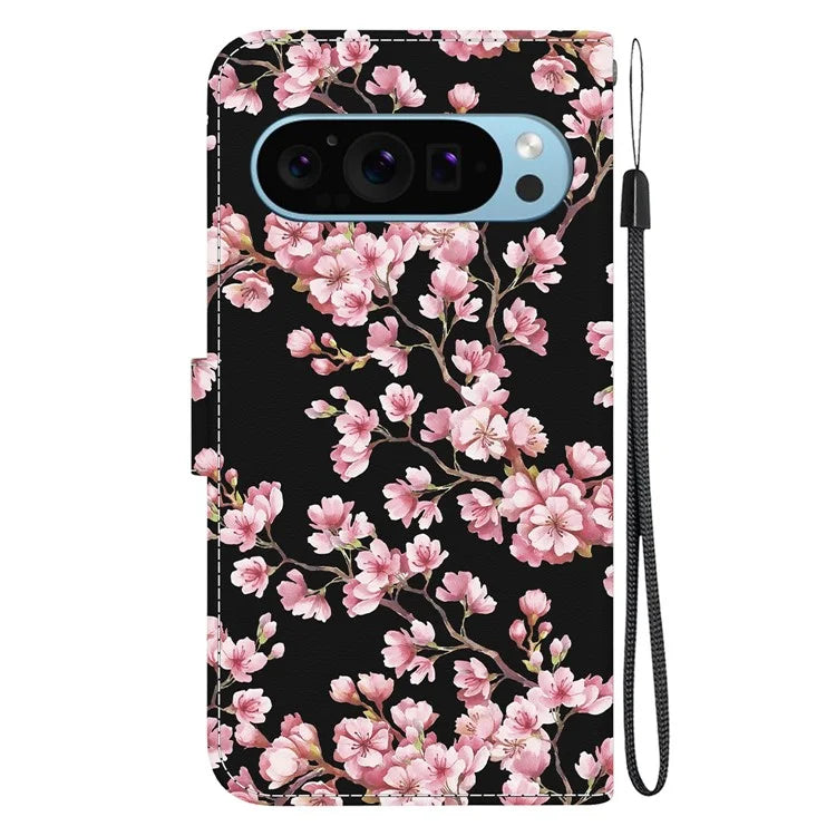Stand Case for Google Pixel 9 , Pattern Printing PU Leather + TPU Phone Cover