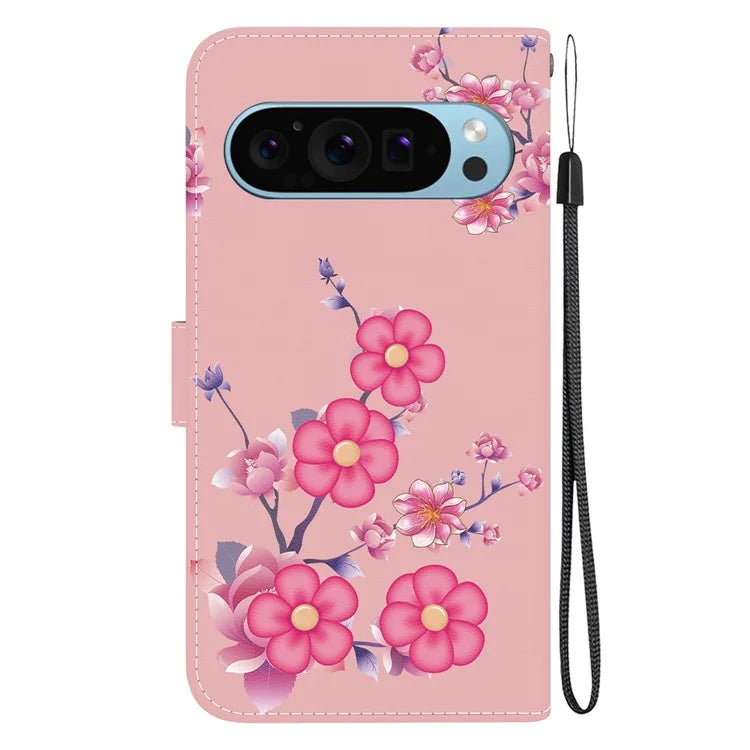 Stand Case for Google Pixel 9 , Pattern Printing PU Leather + TPU Phone Cover