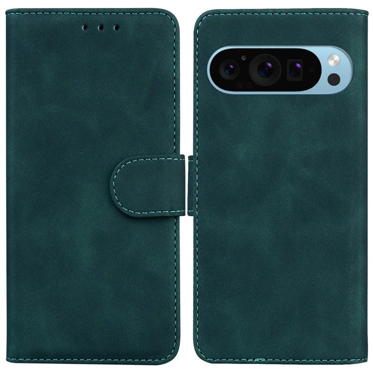 For Google Pixel 9 Wallet Case PU Leather + TPU Cell Phone Stand Cover