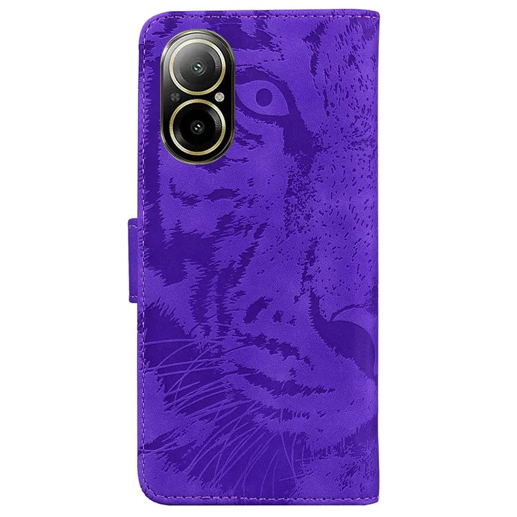 For Realme C67 4G Cell Phone Cover Tiger Imprinted Pattern Phone Case