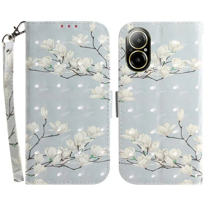 For Realme C67 4G Case Pattern Printing Shockproof Leather Phone Cover with Strap
