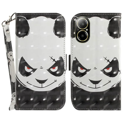For Realme C67 4G Case Pattern Printing Shockproof Leather Phone Cover with Strap