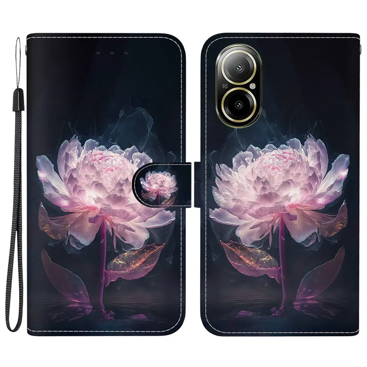 For Realme C67 4G Case Folio Leather Wallet Pattern Phone Cover