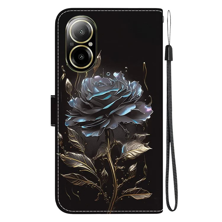 For Realme C67 4G Case Folio Leather Wallet Pattern Phone Cover