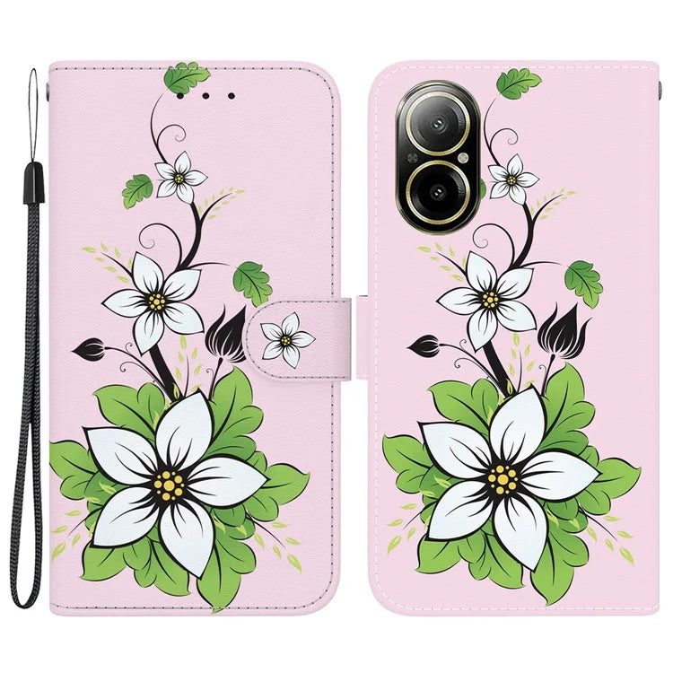 For Realme C67 4G Case Folio Leather Wallet Pattern Phone Cover