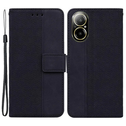 For Realme C67 4G Case Geometry Leather Flip Wallet Handbag Phone Cover