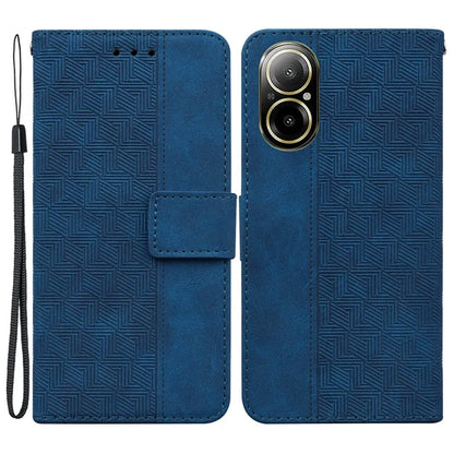 For Realme C67 4G Case Geometry Leather Flip Wallet Handbag Phone Cover