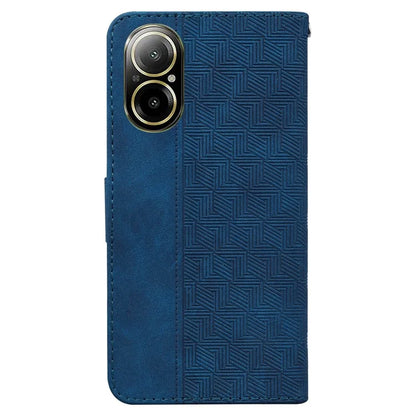 For Realme C67 4G Case Geometry Leather Flip Wallet Handbag Phone Cover