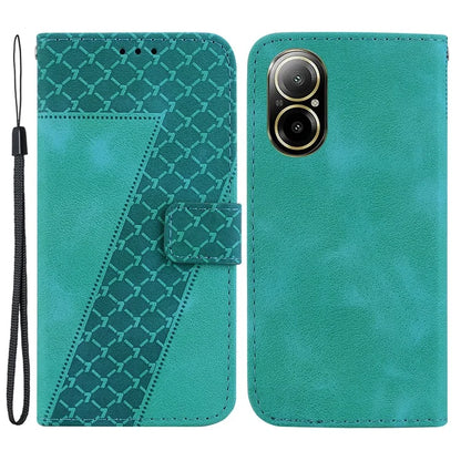 For Realme C67 4G Case Wallet Flip Leather Phone Cover 7-Shape Pattern
