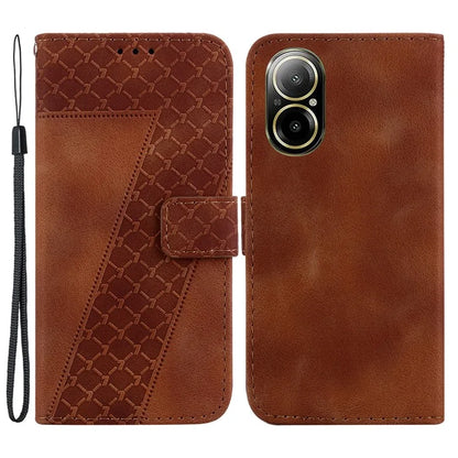 For Realme C67 4G Case Wallet Flip Leather Phone Cover 7-Shape Pattern