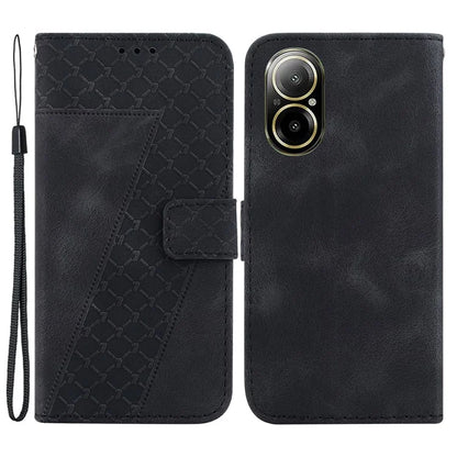 For Realme C67 4G Case Wallet Flip Leather Phone Cover 7-Shape Pattern