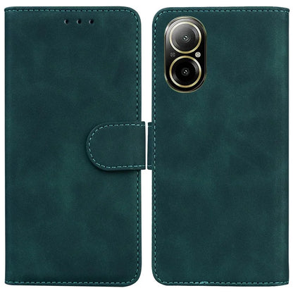 For Realme C67 4G Case Solid Color Leather Folio Wallet Phone Cover