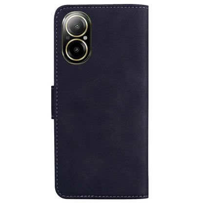 For Realme C67 4G Case Solid Color Leather Folio Wallet Phone Cover