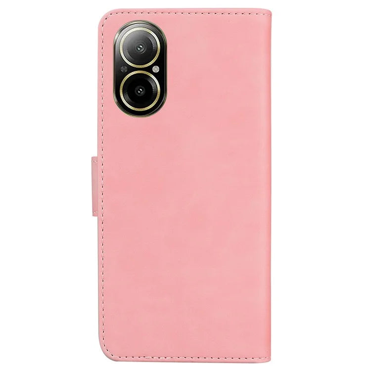 For Realme C67 4G Case Solid Color Leather Folio Wallet Phone Cover