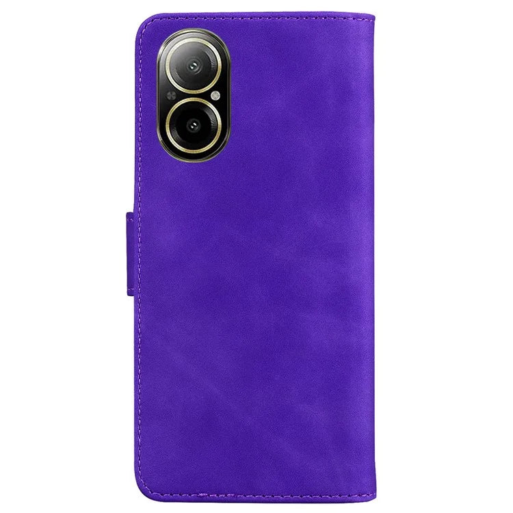 For Realme C67 4G Case Solid Color Leather Folio Wallet Phone Cover