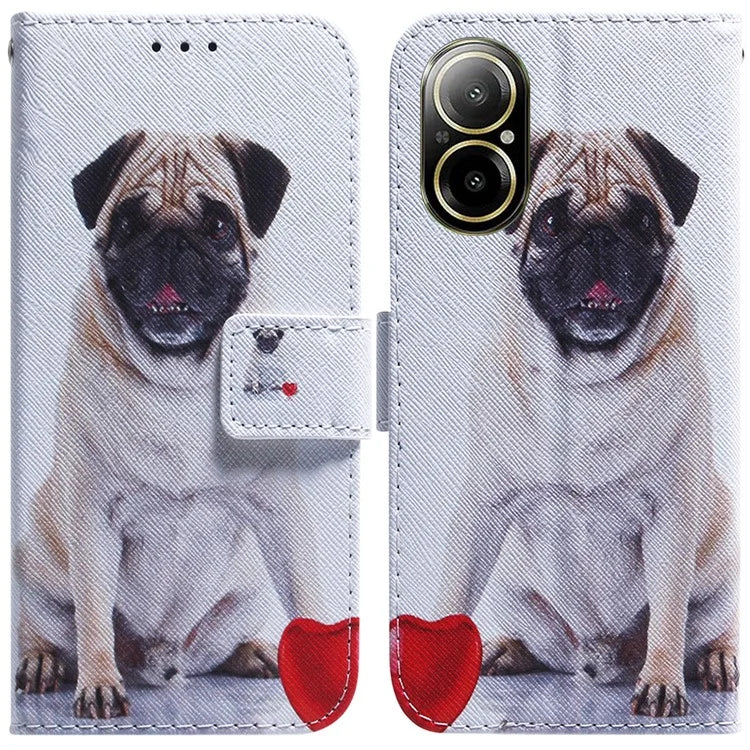 For Realme C67 4G Leather Case Pattern Printing Full Protection Phone Cover