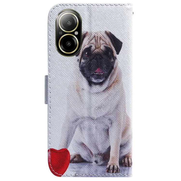 For Realme C67 4G Leather Case Pattern Printing Full Protection Phone Cover