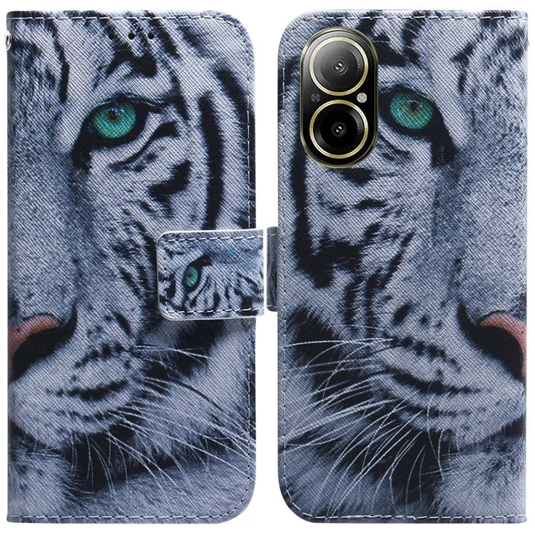For Realme C67 4G Leather Case Pattern Printing Full Protection Phone Cover
