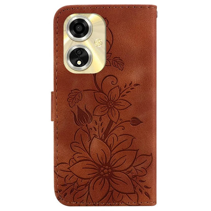 For Oppo A59 5G / A2m 5G Case Floral Pattern Folding Stand Leather Phone Cover