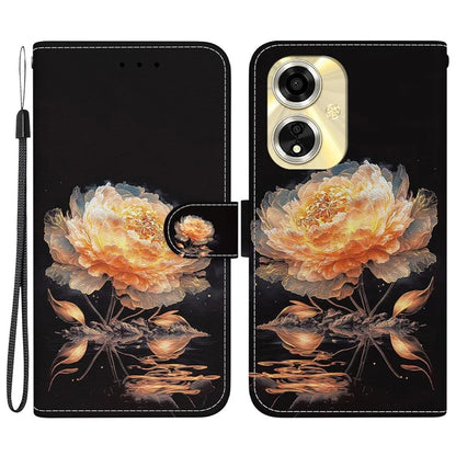 For Oppo A59 5G / A2m 5G Case Stand Hand Strap Leather Pattern Phone Cover