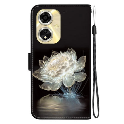 For Oppo A59 5G / A2m 5G Case Stand Hand Strap Leather Pattern Phone Cover