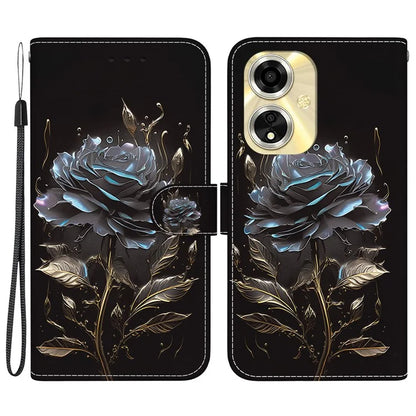 For Oppo A59 5G / A2m 5G Case Stand Hand Strap Leather Pattern Phone Cover