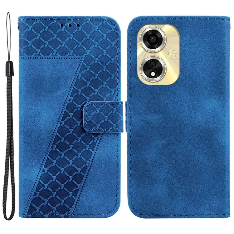 For Oppo A59 5G / A2m 5G Case Wallet Stand Leather Phone Cover 7-Shape Pattern