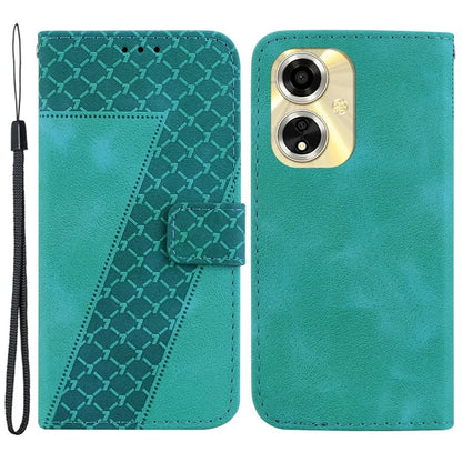 For Oppo A59 5G / A2m 5G Case Wallet Stand Leather Phone Cover 7-Shape Pattern