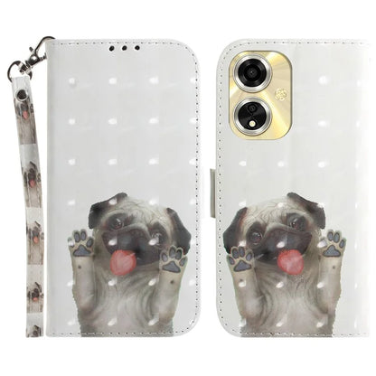 For Oppo A59 5G / A2m 5G Wallet Phone Case Pattern Printed Leather Flip Cover with Strap